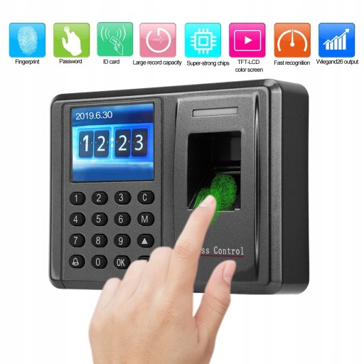 IP RFID Rejestrator LCD TCP pracy czasu