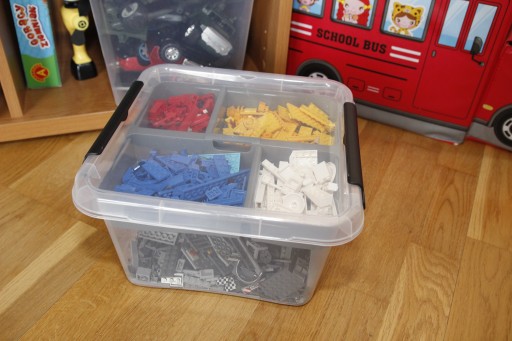 POJEMNIK PUDEŁKO NA KLOCKI LEGO 9l +ORGANIZER WKŁAD DO SZUFLADY