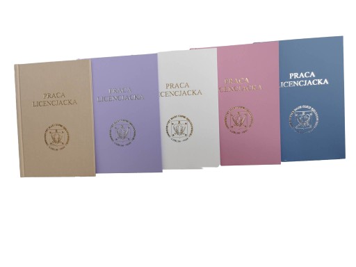 Wydruk i oprawa PRACA LICENCJACKA JASNO NIEBIESKA BABY BLUE do 140 strona