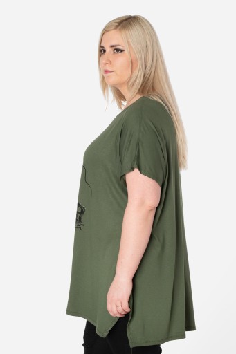 Duża Długa Bluzka Damska Tunika Oversize 645-07