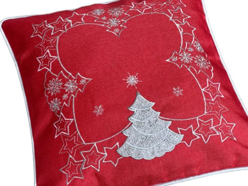 Новогодняя наволочка 40х40 см Starry Christmas Trees