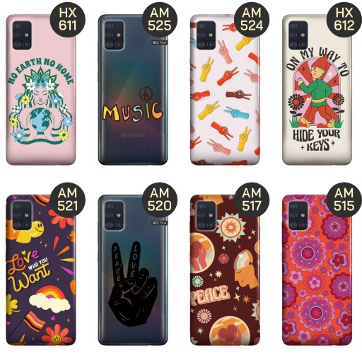 ETUI DO SAMSUNG GALAXY A51 5G WZORY HIPPIE PEACE HIPPISI OBUDOWA POKROWIEC