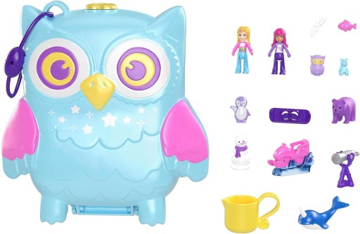 LALKA POLLY POCKET SOWA PIŻAMA PARTY SÓWKI zestaw do zabawy