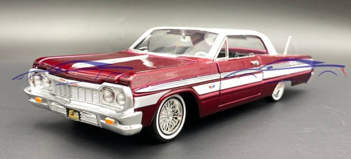 Chevrolet Impala 1964 1:24 Motormax 79021 бордовый