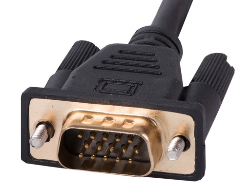КАБЕЛЬ VGA–HDMI, ЗОЛОТЫЕ РАЗЪЕМЫ, 2 М, КАБЕЛЬ-АДАПТЕР D-SUB FULL HD