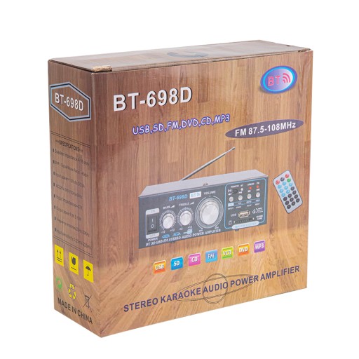 BT-698D УСИЛИТЕЛЬ СТЕРЕОУСИЛИТЕЛЬ ДИСТАНЦИОННОЕ УПРАВЛЕНИЕ BLUETOOTH АУДИОКАНАЛ FM 2.0