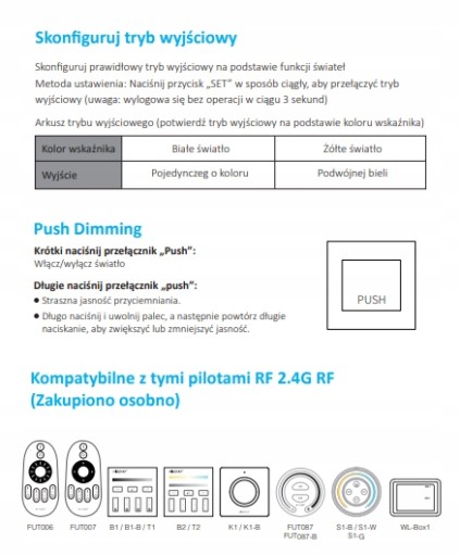 STEROWNIK LED 3w1 DO TAŚM RGB RGBW RGB+CCT WiFi MiBOXER FUT037W+ Z PAMIĘCIĄ