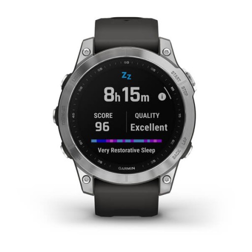 Часы Garmin Fenix ​​7 Silver - графитовый ремешок