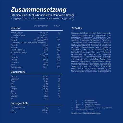 Orthomol Junior C plus (rozwój dziecka) owoce leśne