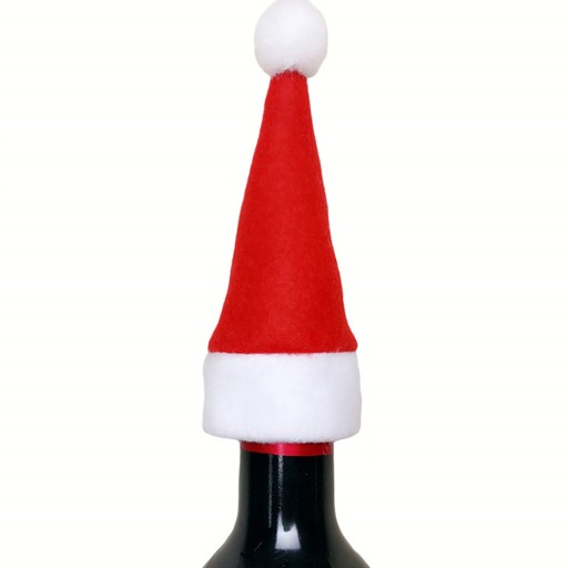 MINI CZAPKA ŚWIĄTECZNEGO MIKOŁAJA UCHWYT NA SZTUĆCE 30 SZT