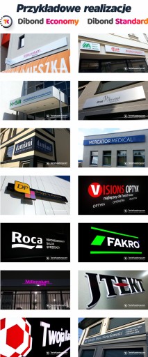Kaseton reklamowy LED Dibond STANDARD 130x130cm