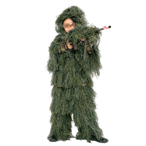 НАБОР ДЛЯ ВЫЖИВАНИЯ ОХОТНИЧЕГО КАМУФЛЯЖА КАМУФЛЯЖНЫЙ КОСТЮМ 5 В 1 GHILLIE