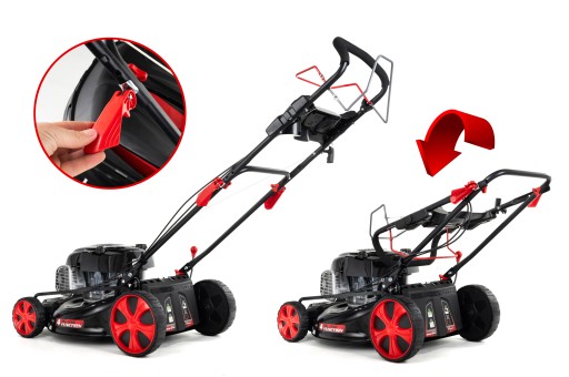 БЕНЗИНОВАЯ КОСИЛКА С LEHMANN BRIGGS GIGANT DRIVE, КОРЗИНА 60 Л С 2 НОЖАМИ, МАСЛО