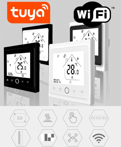 Комнатный термостат, регулятор температуры WIFI 16A