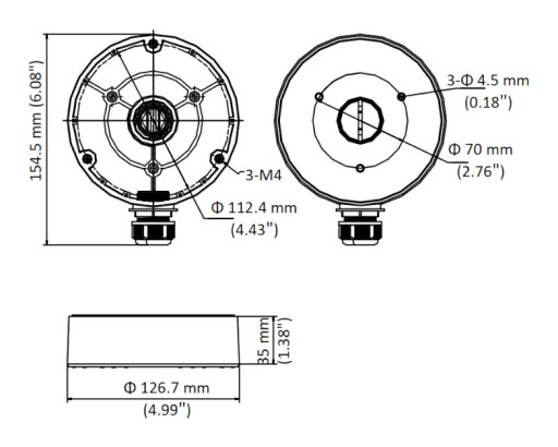 Puszka montażowa hikvision DS-1280ZJ-DM8 (Black)