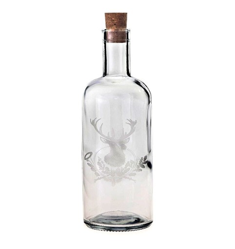 Szklana karafka do whisky koniaku z korkiem (TG) 
