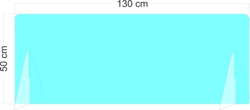 Pleksa osłona na ladę 120x50 pleksi 4mm