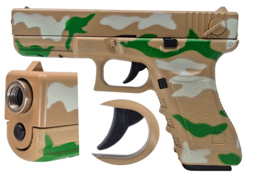 GLOCK 17 Replika ASG Pistolet na KULKI wersja wojskowa 6mm+ Granat + Tarcze