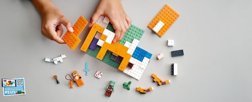 ПОДАРОЧНЫЙ НАБОР LEGO MINECRAFT FOX HABITAT MAINCRAFT HOUSE BLOCK
