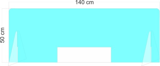 Pleksa osłona na ladę 120x50 pleksi 4mm