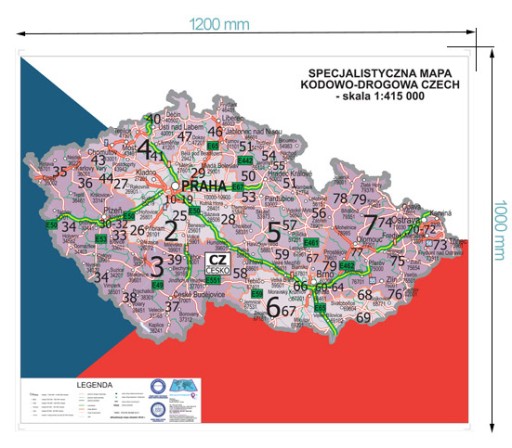 Текущая дорожная карта ЧЕХИИ + коды 120x100 Актуальная 2024 г.