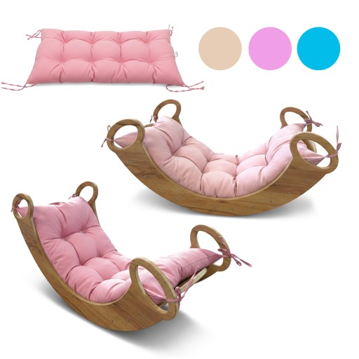 Качели Монтессори «3 в 1» для детей с горкой и скалодромом Wood Style