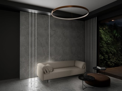 KLOSZ SLIM PMMA CZARNY DO PROFILU ALUMINIOWEGO 2M