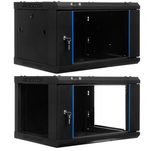 СТЕЧНОЙ ШКАФ 6U 19 ДЮЙМОВ 600X600 ПОДВЕСНОЙ ДЛЯ СБОРКИ + полка + удлинитель.