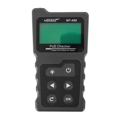 Усовершенствованный тестер сетевых кабелей RJ-45 Noyafa NF-488 с ЖК-экраном PoE