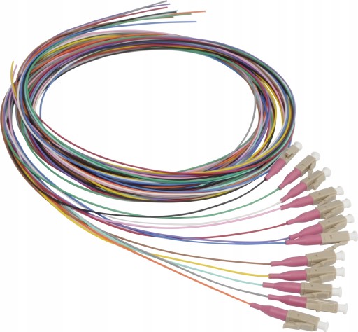 Pigtail multiomodowy 12xLC I G50 OM4 I 12 kolorów 2m