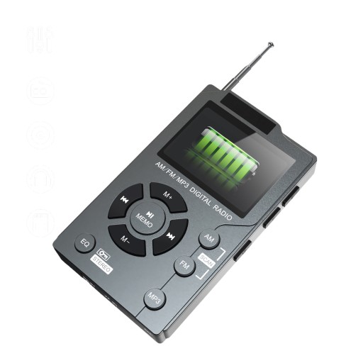 ПОРТАТИВНОЕ МИНИ-FM-РАДИО С РУЧНЫМ УПРАВЛЕНИЕМ СЕРОЕ