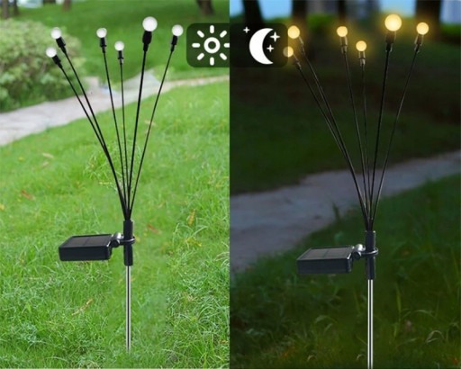 2шт садовые фонари солнечные светлячки 10LED