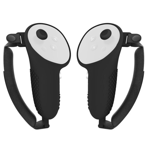 SILIKONOWE ETUI OCHRONNE Non-Slip KONTROLER Meta QUEST 3 VR Czarne - 2 szt.