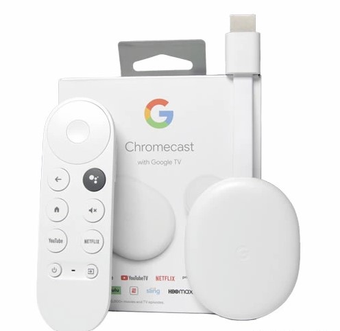 Медиаплеер Google Chromecast 4.0 HD, белый Google TV