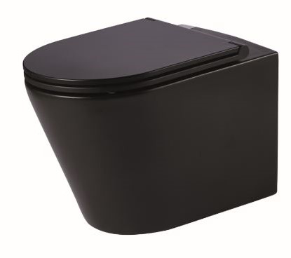 CZARNY MAT MISA WC RIMLESS Lavita+ DESKA SLIM
