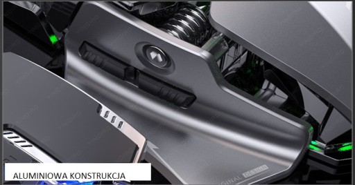 STALOWA MYSZ GAMINGOWA PRO 7200 DPI 4LED aluminium