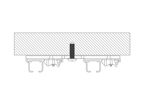 Karnisz Sufitowy podwójny MARDOM D150, 150 cm