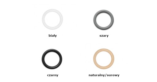 KÓŁKA DO KARNISZA DREWNIANE 28mm szary 10 szt