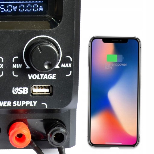 Лабораторный источник питания WEP 3005D-IV 30В 5А + Кабели 7 клемм
