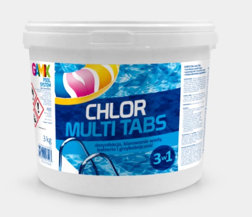 ХИМИЯ ДЛЯ БАССЕЙНА для POOL CHLOR MULTI таблетки 3 кг