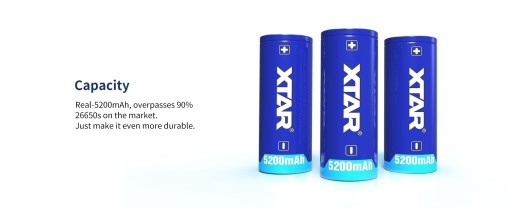 XTAR 26650-520PCM5200 мАч литий-ионный аккумулятор 3,7 В 7 А