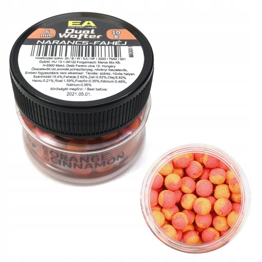 6 мм MAROS EA Dual Wafter ORANGE-CINNAMON Method Feeder приманка