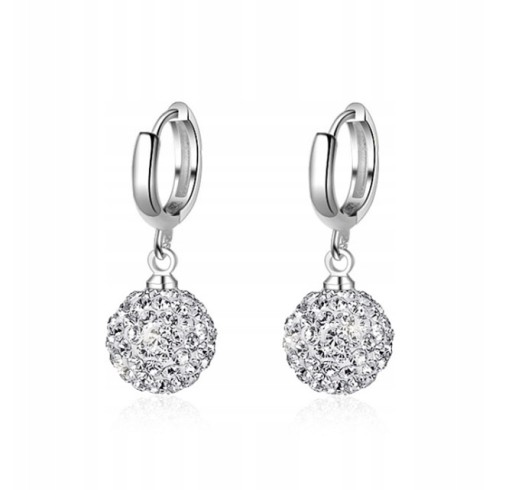 КРАСИВЫЕ СЕРЬГИ СЕРЕБРА 925 ПРОБЫ SWAROVSKI ЦВЕТА