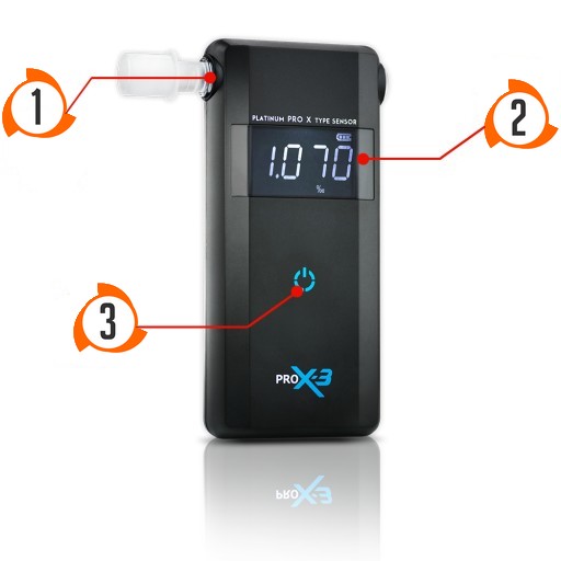 Алкотестер электрохимический PRO X-3, 200 шт.