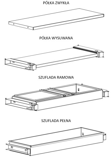 Низкая металлическая надставка для гардероба SBM 402 м лк
