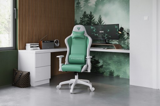 Офисное игровое кресло с ковшом из экокожи, регулируемое Sense7