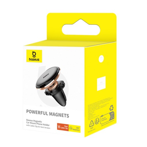 Magnetyczny uchwyt samochodowy do kratki Baseus Magnetic Air Vent (złoty)