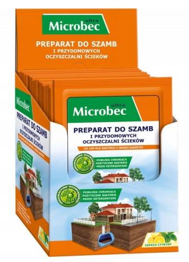 Bros Microbec Лимонный препарат для септиков и очистных сооружений 25г-18шт