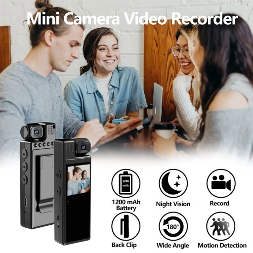 Миниатюрная нательная камера 4K UHD с записью звука и видео (БЕЗ WIFI)
