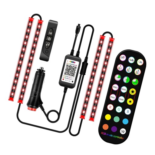 Оформление салона автомобиля Многоцветная зажигалка 3 в 1 RGB